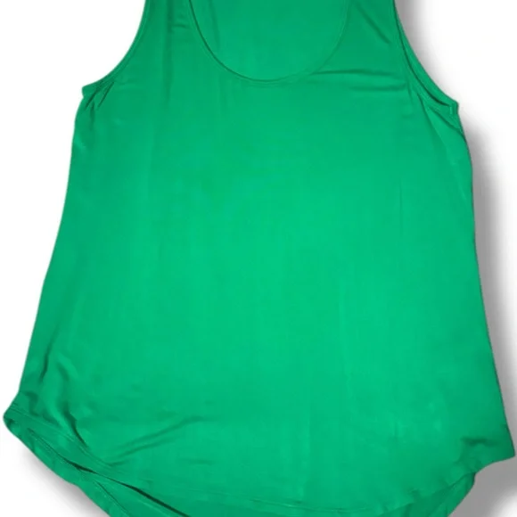 Cable & Gauge NWOT Forest Green Cotton High Low Scoop Neck Relaxed Tank Top - Picture 11 of 15
